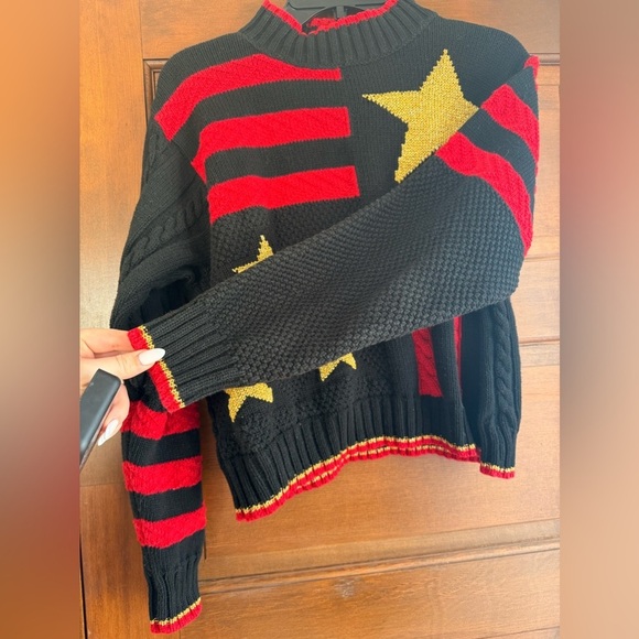 Vintage Black, Red and Gold Flag Style Sweater - Picture 4 of 6